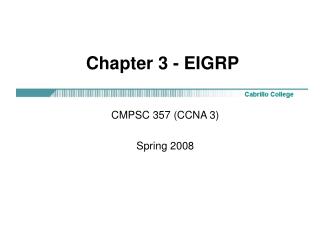 Chapter 3 - EIGRP