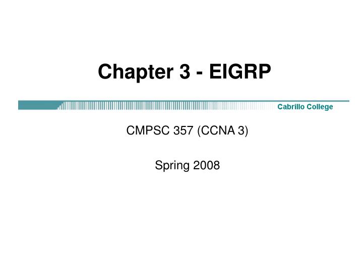 chapter 3 eigrp