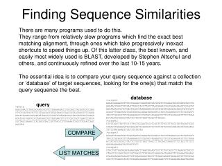 Finding Sequence Similarities