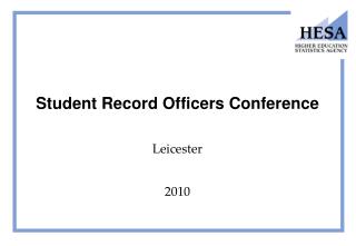 Student Record Officers Conference