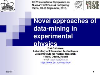 Novel approaches of data-mining in experimental physics