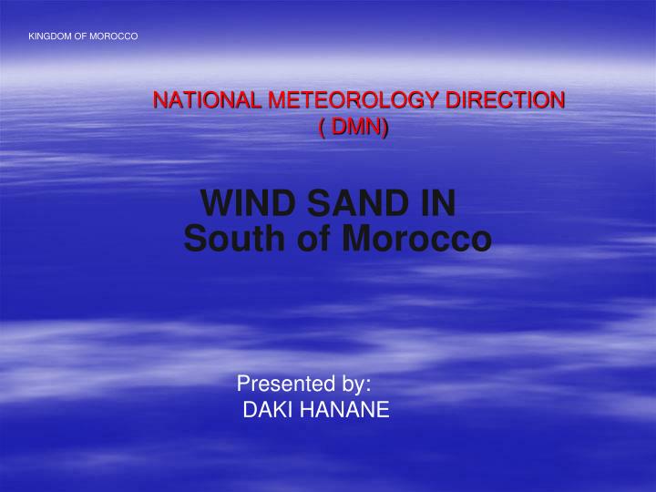 national meteorology direction dmn