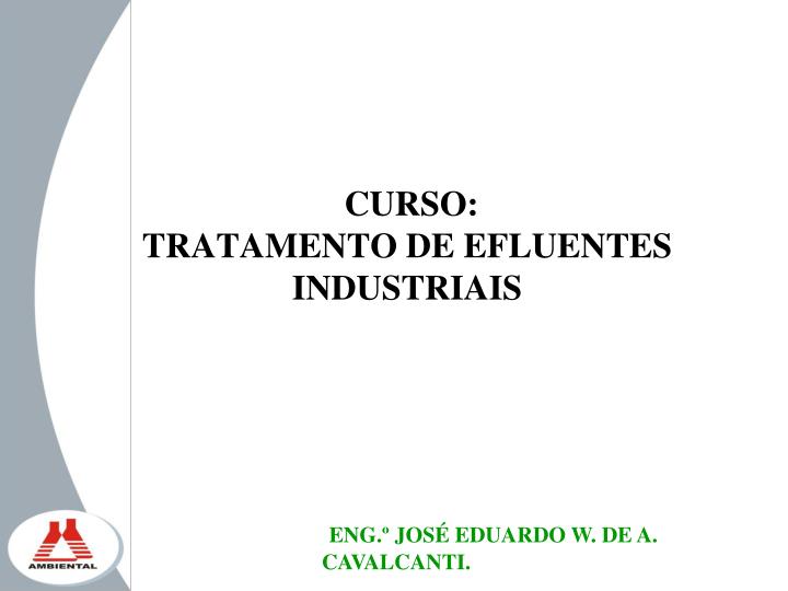 curso tratamento de efluentes industriais