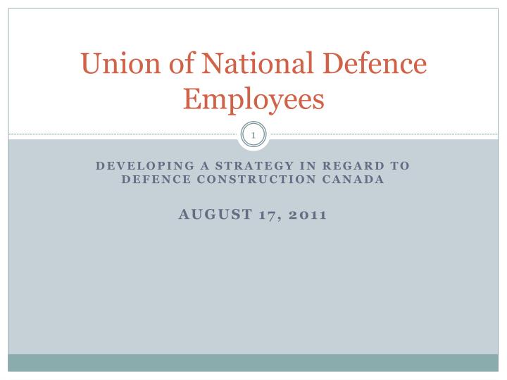 union of national defence employees