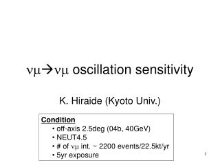 nm ? nm oscillation sensitivity