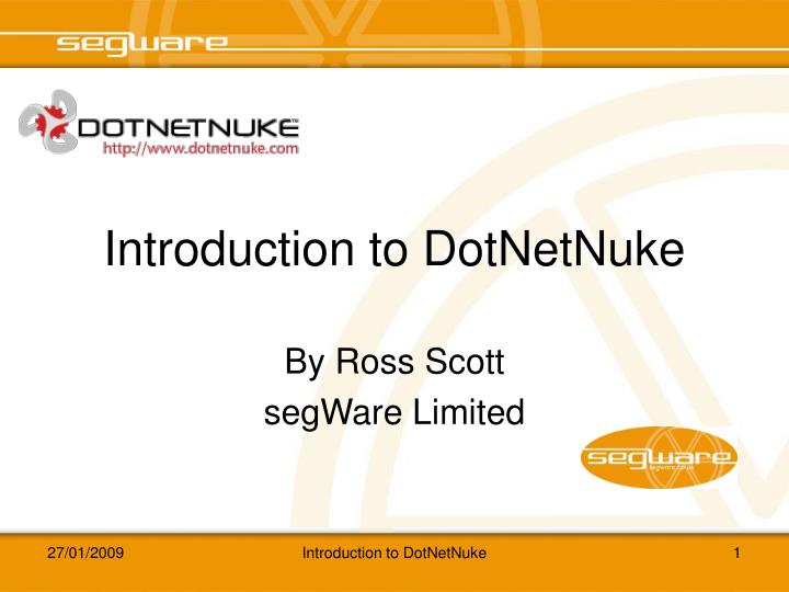 introduction to dotnetnuke