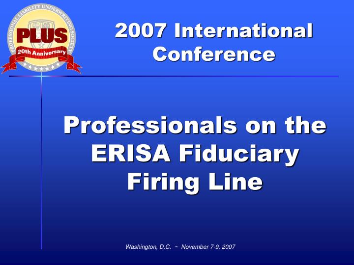professionals on the erisa fiduciary firing line
