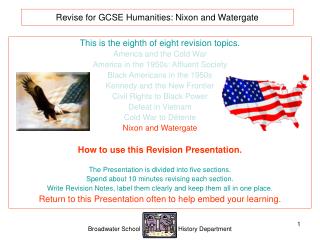 Revise for GCSE Humanities: Nixon and Watergate