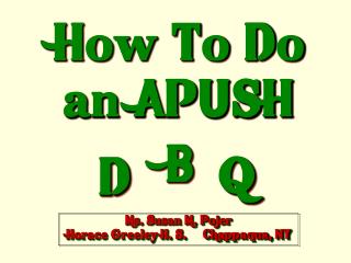 How To Do an APUSH