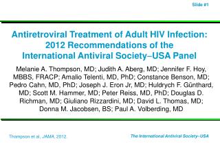 Antiretroviral Treatment of Adult HIV Infection: 2012 Recommendations of the
