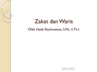 zakat dan waris