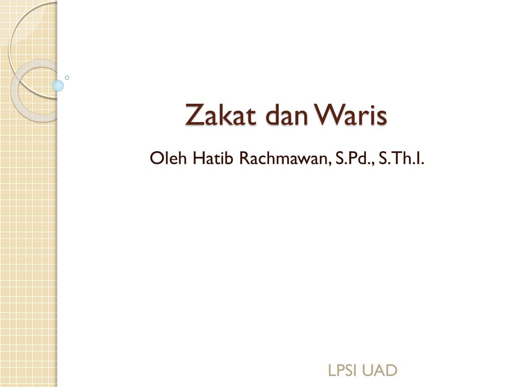 PPT - Zakat dan Waris PowerPoint Presentation, free download - ID:3416144