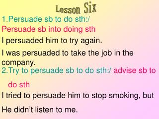 Lesson Six