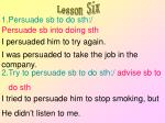 Lesson Six - slide 1