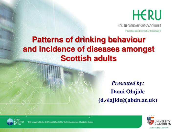 patterns of drinking behaviour and incidence of diseases amongst scottish adults