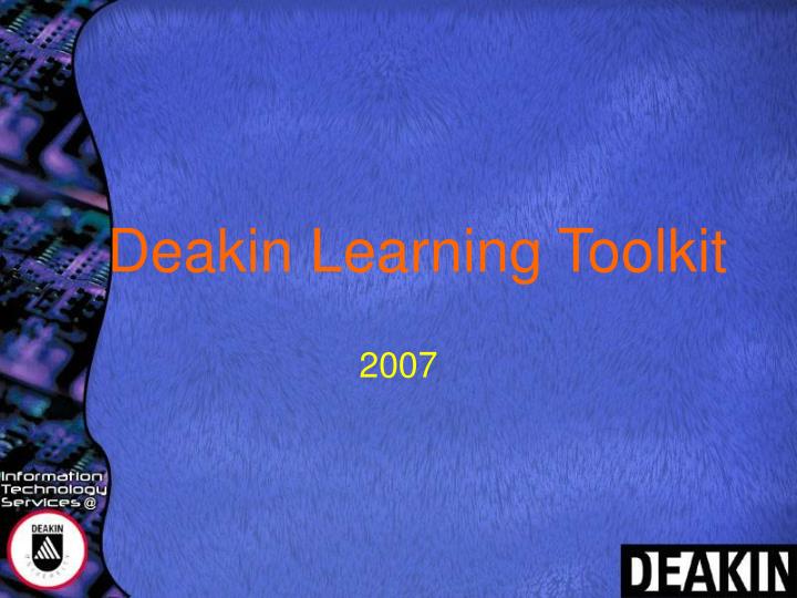 deakin learning toolkit