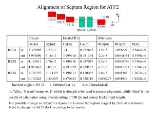 Alignment of Septum Region for ATF2