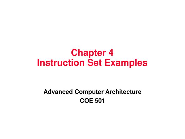 chapter 4 instruction set examples