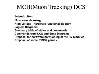 MCH(Muon Tracking) DCS