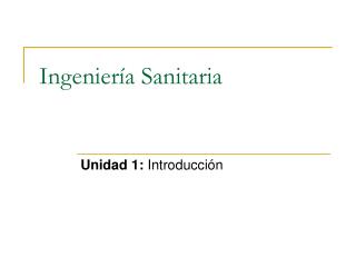 ingenier a sanitaria
