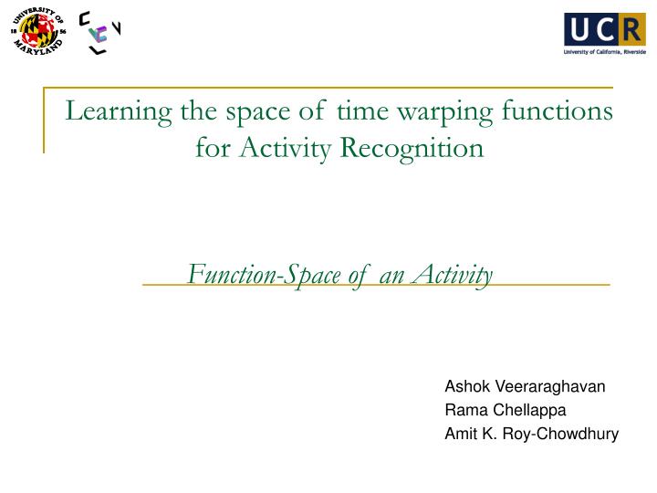 learning the space of time warping functions for activity recognition function space of an activity