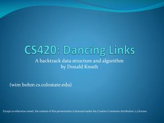 CS420: Dancing Links