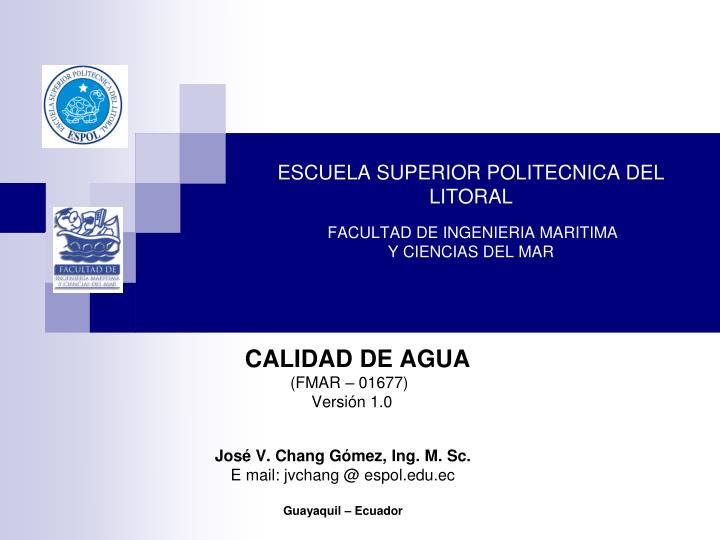 escuela superior politecnica del litoral facultad de ingenieria maritima y ciencias del mar