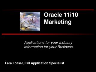 Applications for your Industry Information for your Business