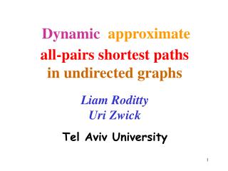 all-pairs shortest paths in undirected graphs