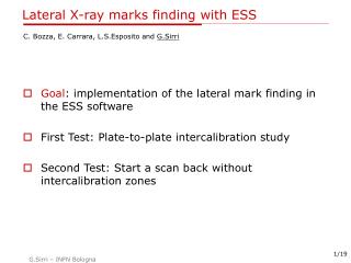 Lateral X-ray marks finding with ESS