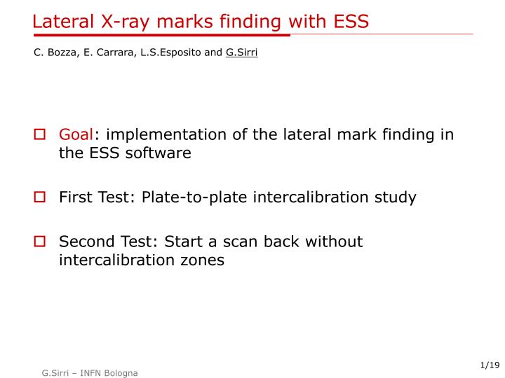 lateral x ray marks finding with ess