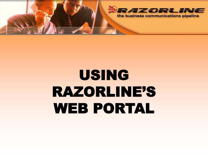 using razorline s web portal