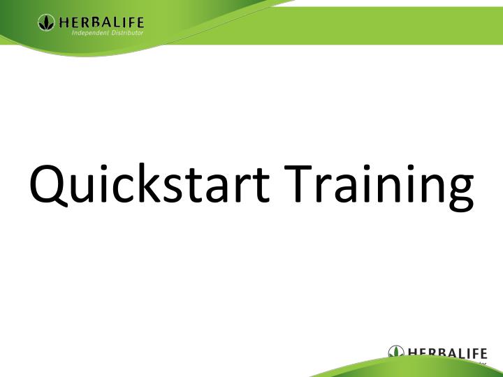 quickstart training