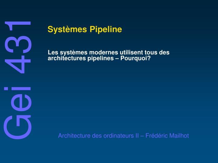 syst mes pipeline