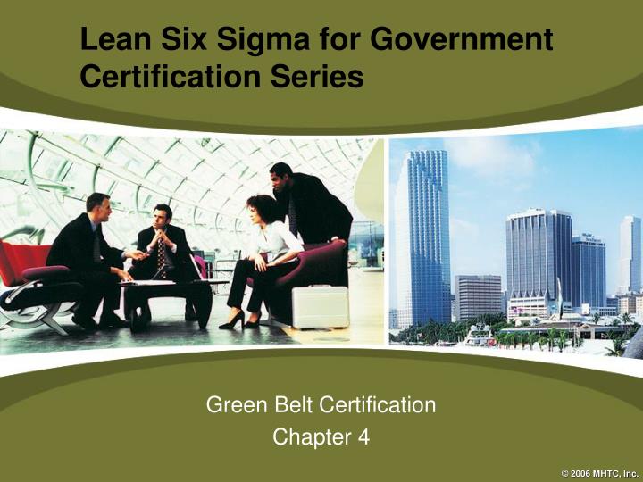 green belt certification chapter 4