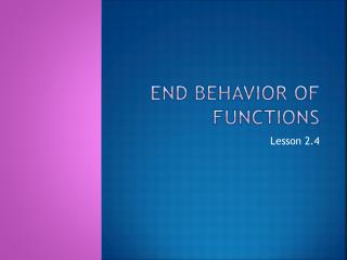 End Behavior of Functions