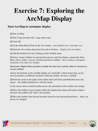 Exercise 7: Exploring the ArcMap Display
