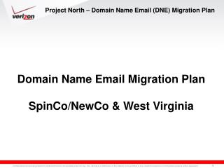 Project North – Domain Name Email (DNE) Migration Plan