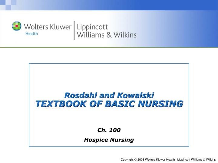 rosdahl and kowalski textbook of basic nursing