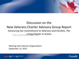 Meeting with Veterans Organizations September 15, 2010