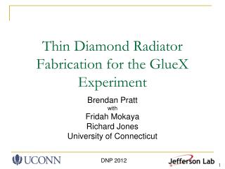 Thin Diamond Radiator Fabrication for the GlueX Experiment