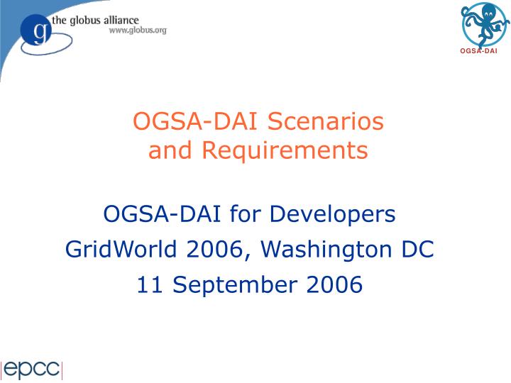 ogsa dai scenarios and requirements