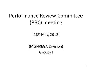 Performance Review Committee (PRC) meeting