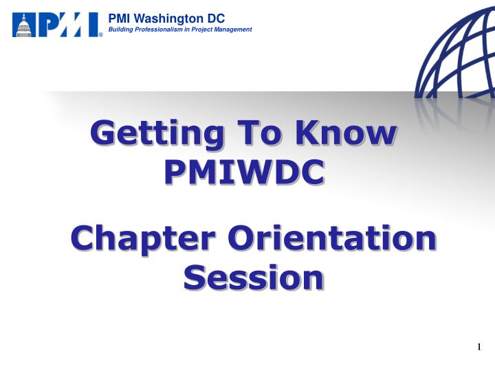 getting to know pmiwdc