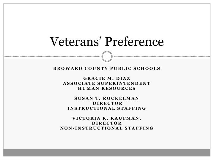 veterans preference