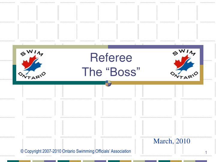 referee the boss