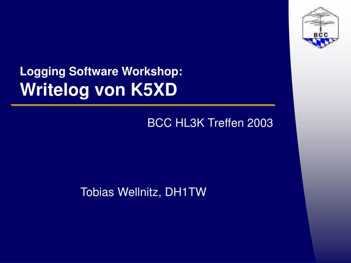 logging software workshop writelog von k5xd