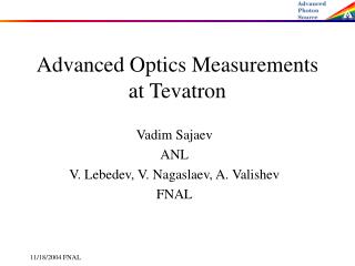 Advanced Optics Measurements at Tevatron