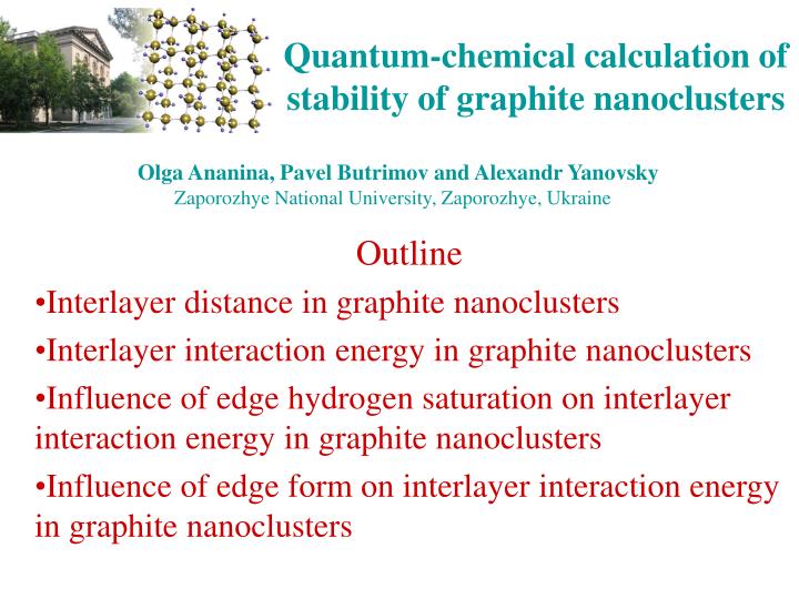 quantum chemical calculation of stability of graphite nanoclusters