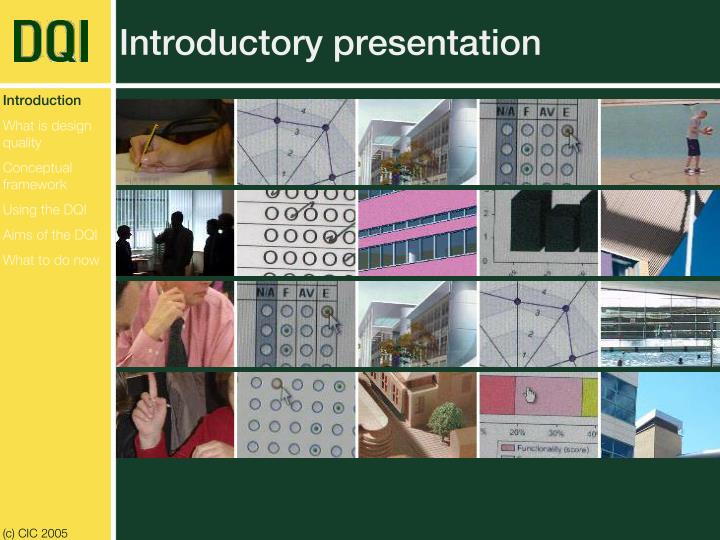 introductory presentation